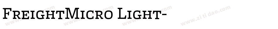 FreightMicro Light字体转换